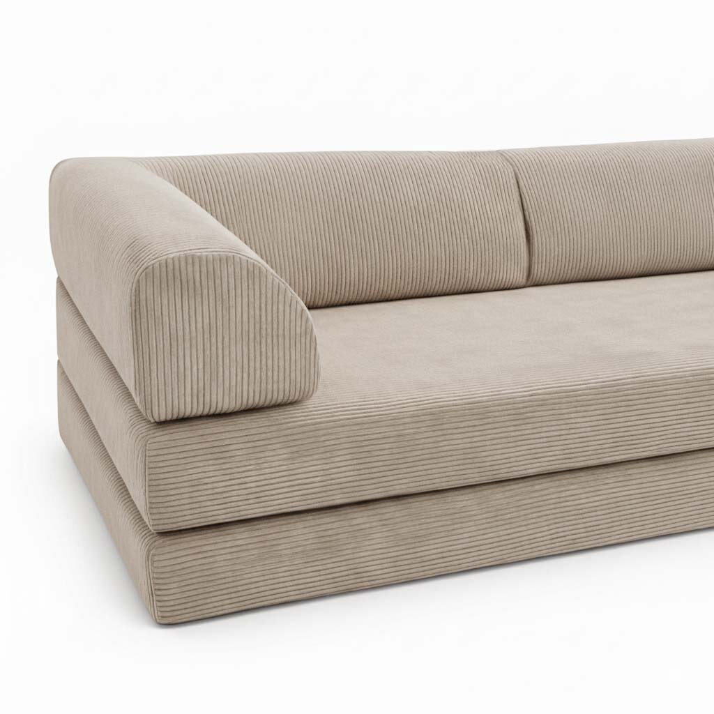 Sofa CLASSIC mit Kaltschaum-Schlaffunktion mit abgerundeten Lehnen