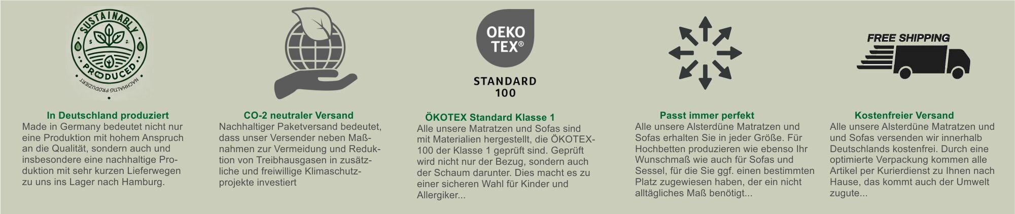 Alsterdüne Service und Versandangebot