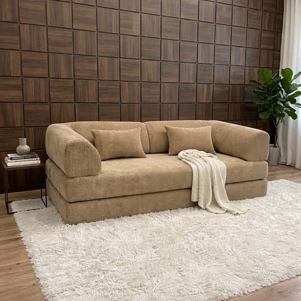 Schlafsofa Classic mit abgerundeten Armlehnen