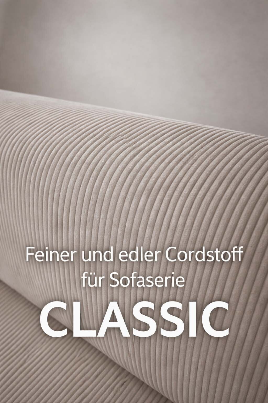 Alsterdüne Classic Schlafsofas mit hochwertigem Feincord