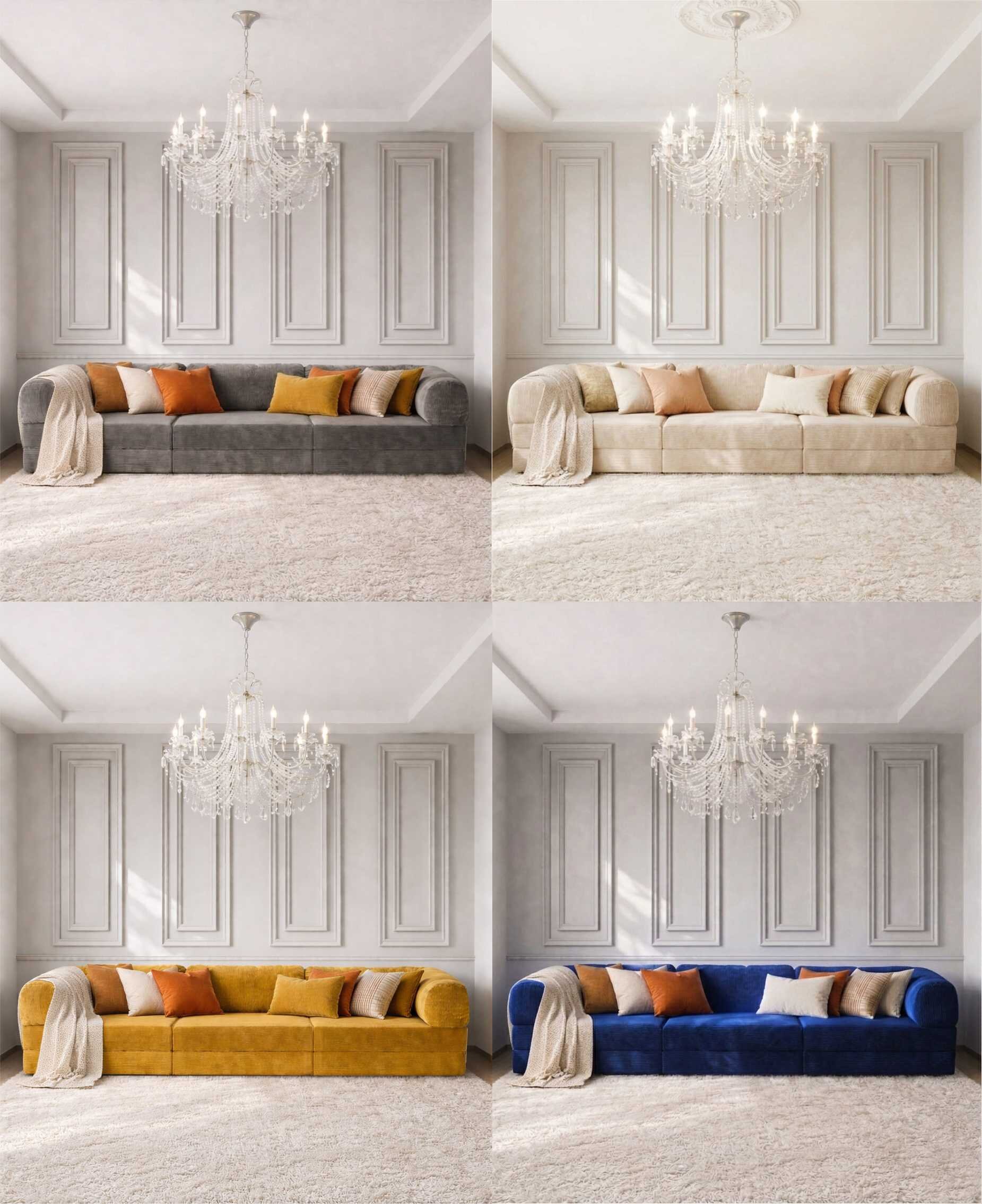 3-Sitzer Schlafsofa LOUNGER in 4 stilvoll ausgesuchten Farben