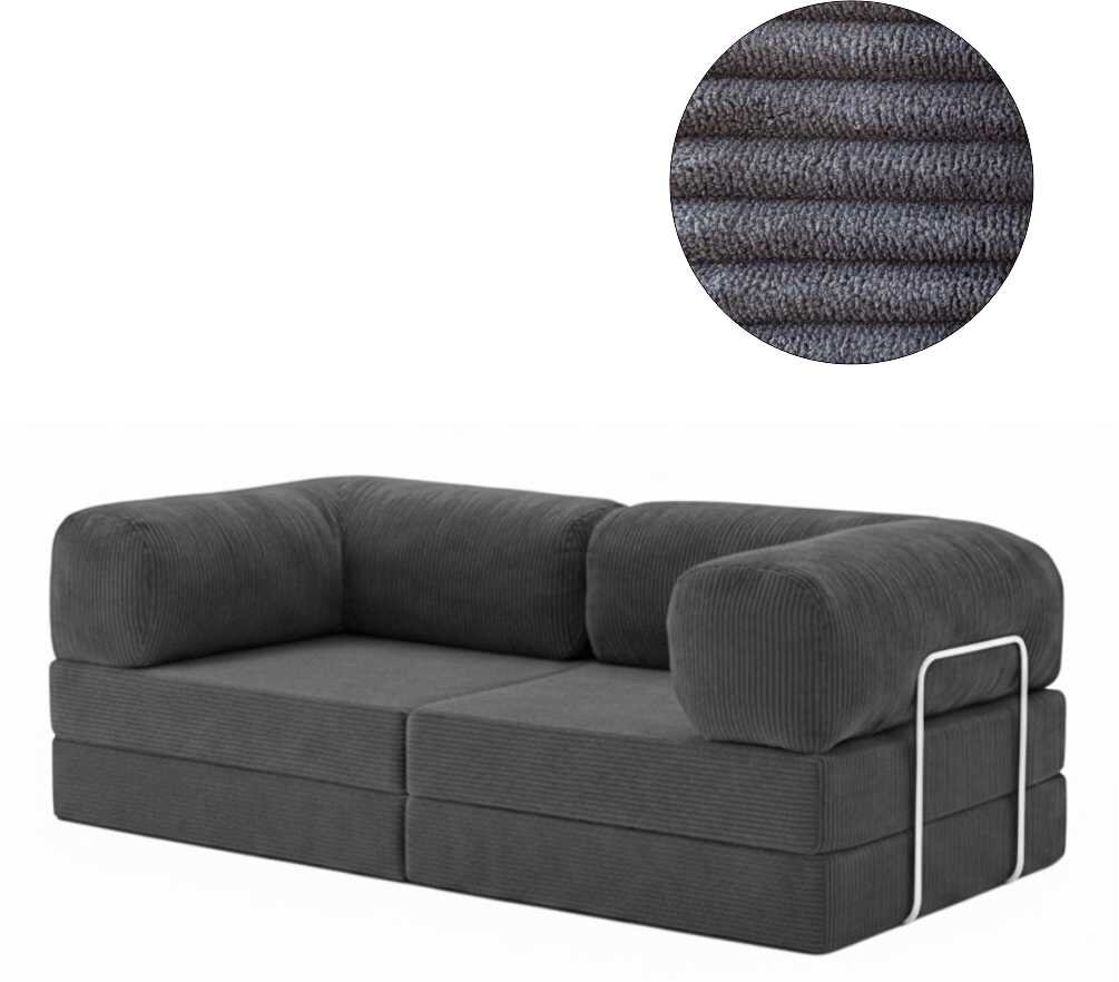Schlafsofa Lounger in anthrazit grau