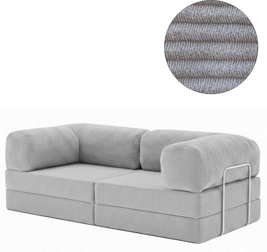 Schlafsofa LOUNGER in hellgrau