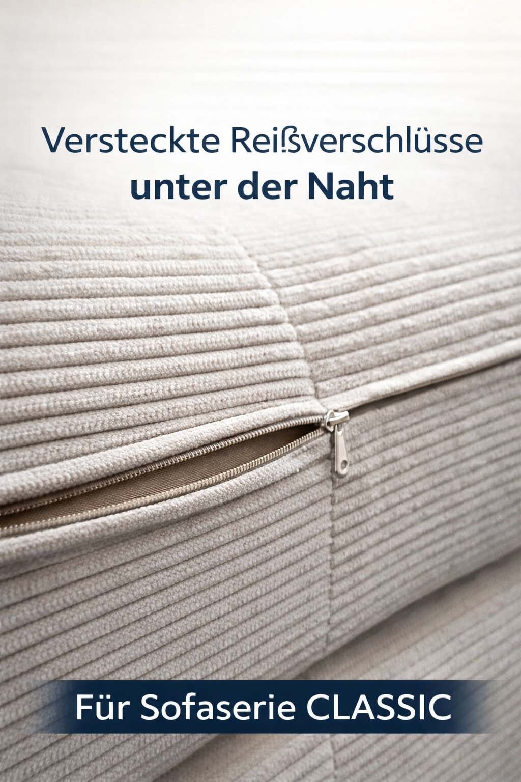 Alsterdüne Classic Schlafsofas mit eingenähtem Reisverschluß