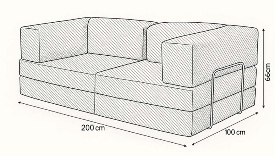 Schlafsofaserie LOUNGER Abmessungen