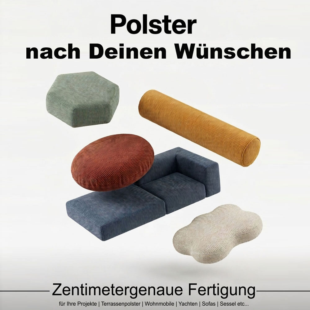 Wunschmaß-Polsterung für Sofas, Sessel, Messemöbel, Wohnmobile, Boote etc...