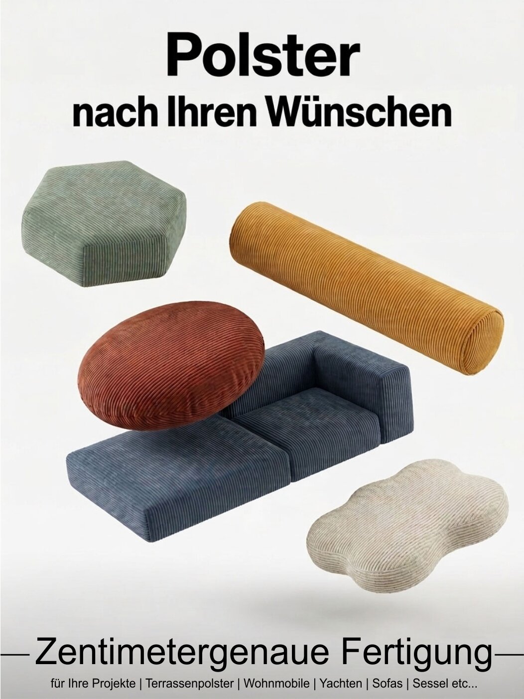 Wunschpolster nach Ihren Vorstellungen zentimetergenau