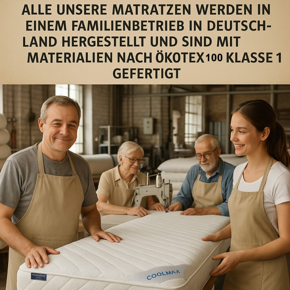 Premium Juniorbettmatratze 80/90x160cm Kaltschaum, ÖKOTEX-100 Klasse 1, CoolMAX®