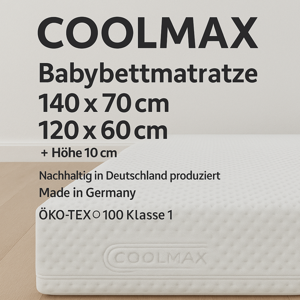 Babybettmatratze COOLMAX, Höhe 10cm, 2 Größen