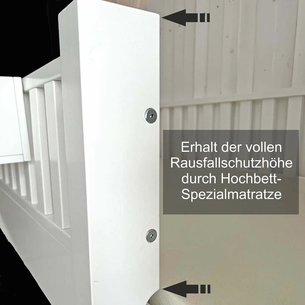Spezial Hochbettmatratze COOLMAX PLUS 90/120x200cm, Höhe 12cm, Kaltschaum, Schadstoffgeprüft
