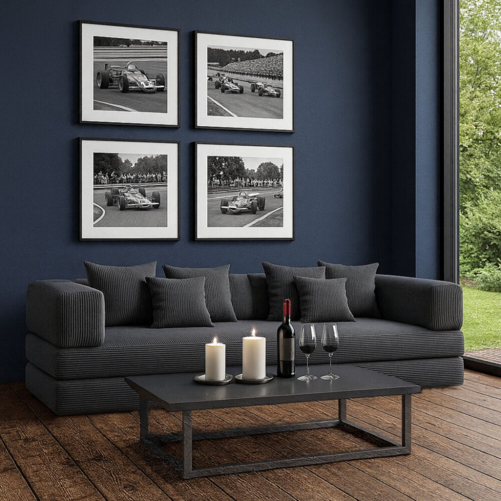 XXL Sofa mit Schlaffunktion, Cordstoff, 300x110/120cm, viele Farben