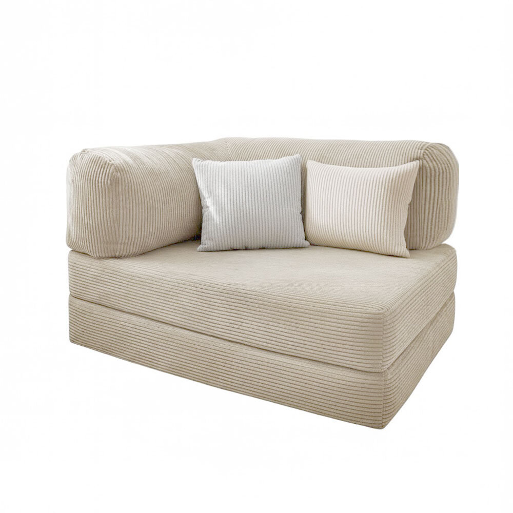 Modularer Ecksessel LOUNGER li/re, mit Schlaffunktion, 100x100cm, Cordstoff