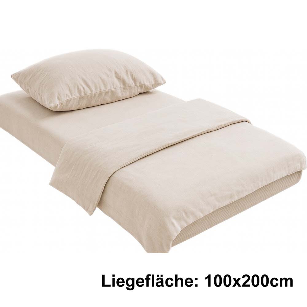 Modularer Ecksessel LOUNGER li/re, mit Schlaffunktion, 100x100cm, Cordstoff