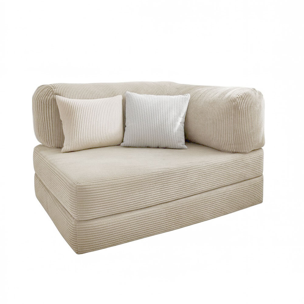 Modularer Ecksessel LOUNGER li/re, mit Schlaffunktion, 100x100cm, Cordstoff