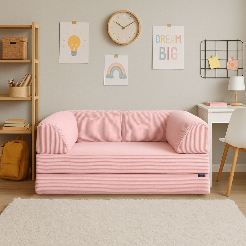 Modulares Kinder-/Jugendsofa, mit Schlaffunktion, Cordstoff, viele Größen