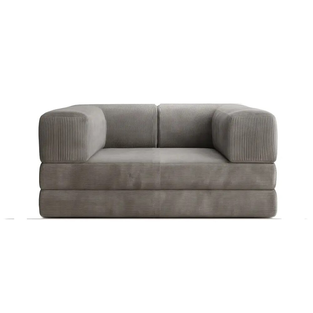 XXL-Loungesessel mit Schlaffunktion, Feincord, 125x100cm