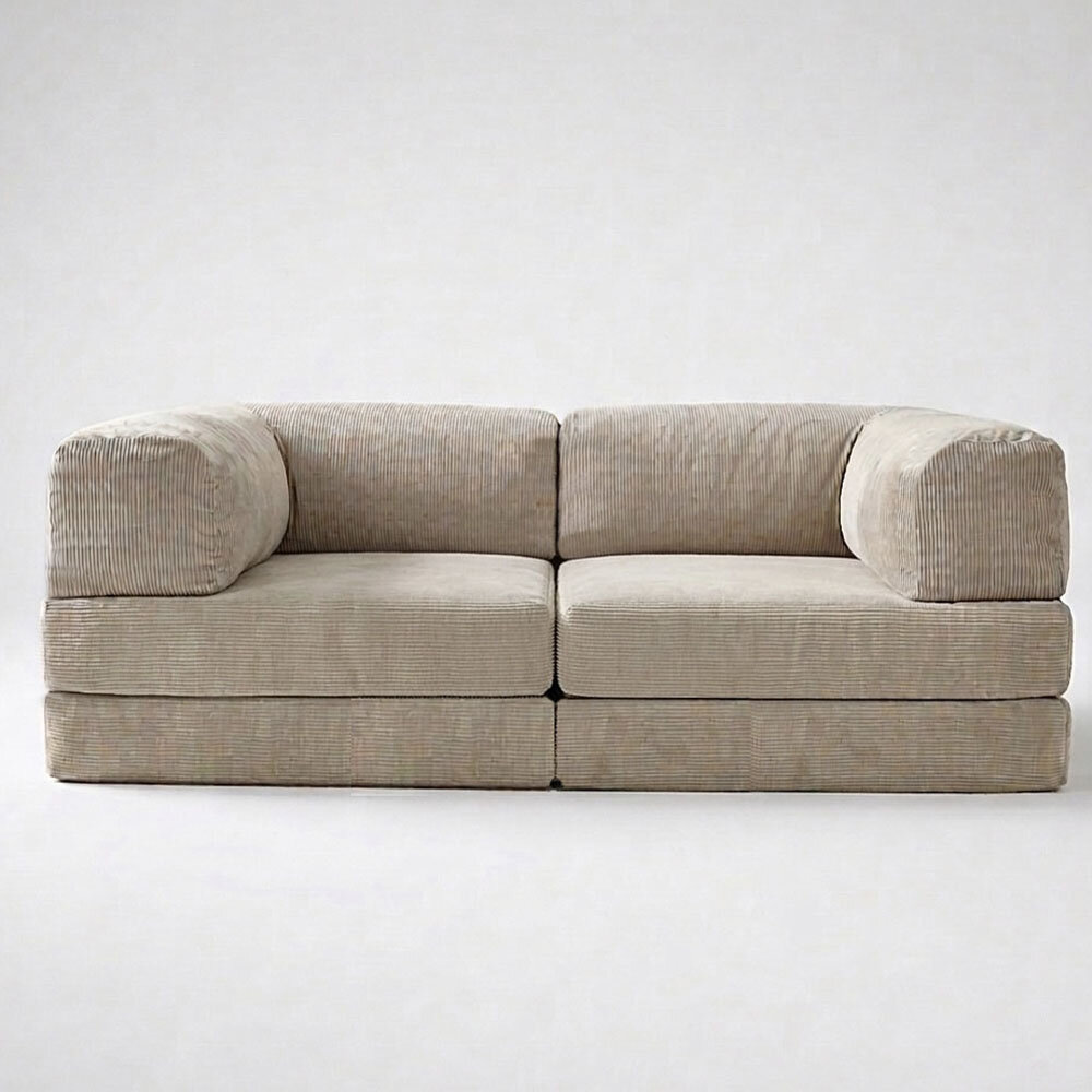 2-Sitzer Schlafsofa LOUNGER, Multifunktional, 200x100cm, Cordstoff