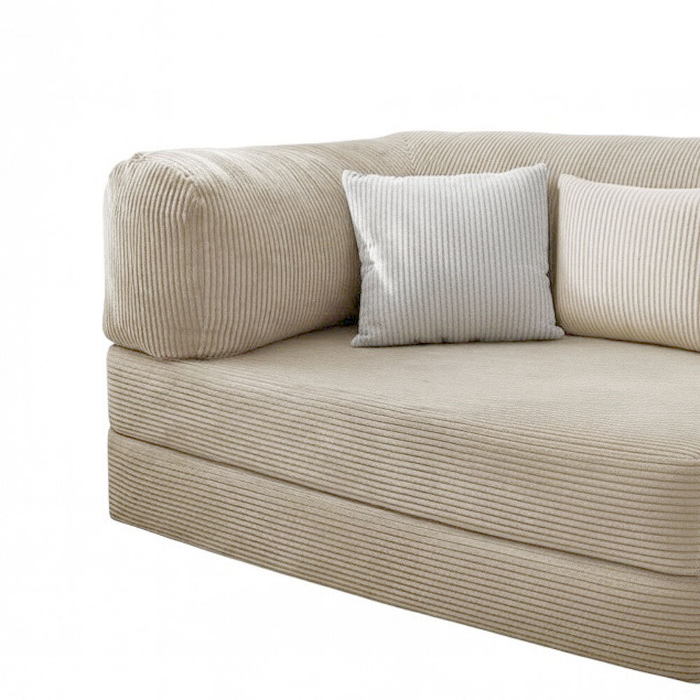 2-Sitzer Schlafsofa LOUNGER, Multifunktional, 200x100cm, Cordstoff