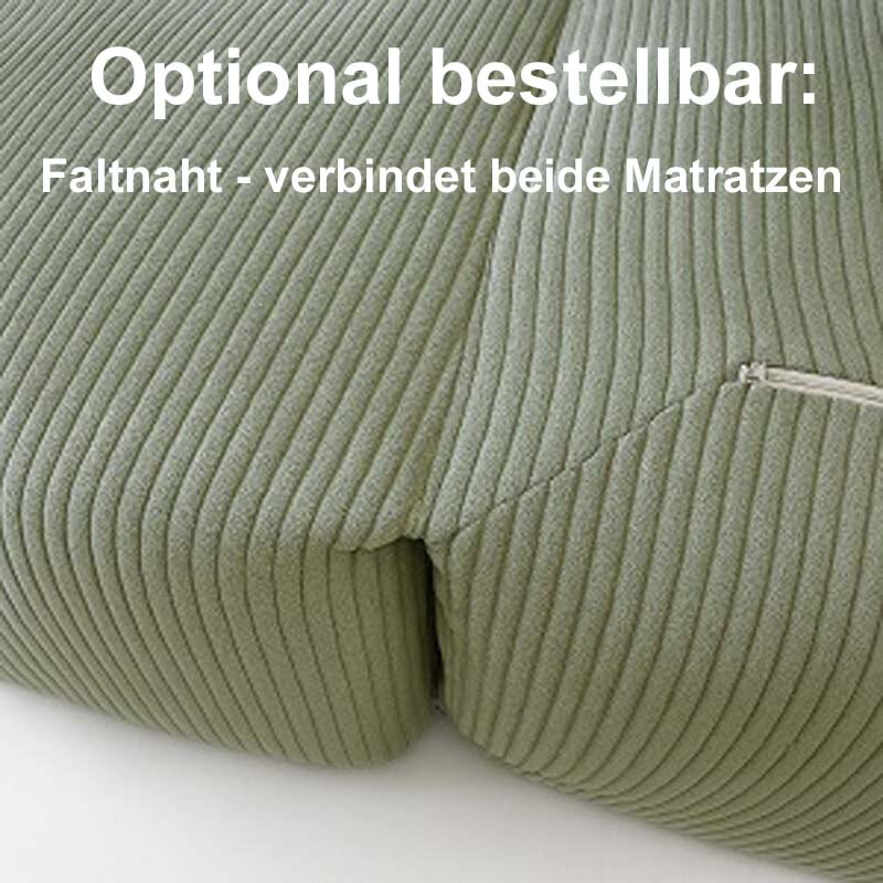 Multifunktionales Ecksofa, viele Größen, mit Kaltschaum-Gästebett, Cordstoff