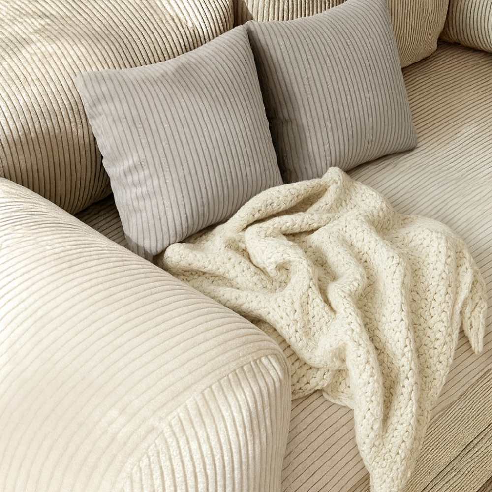 3-Sitzer LOUNGER, 300x100cm, mit Schlaffunktion, Cordstoff