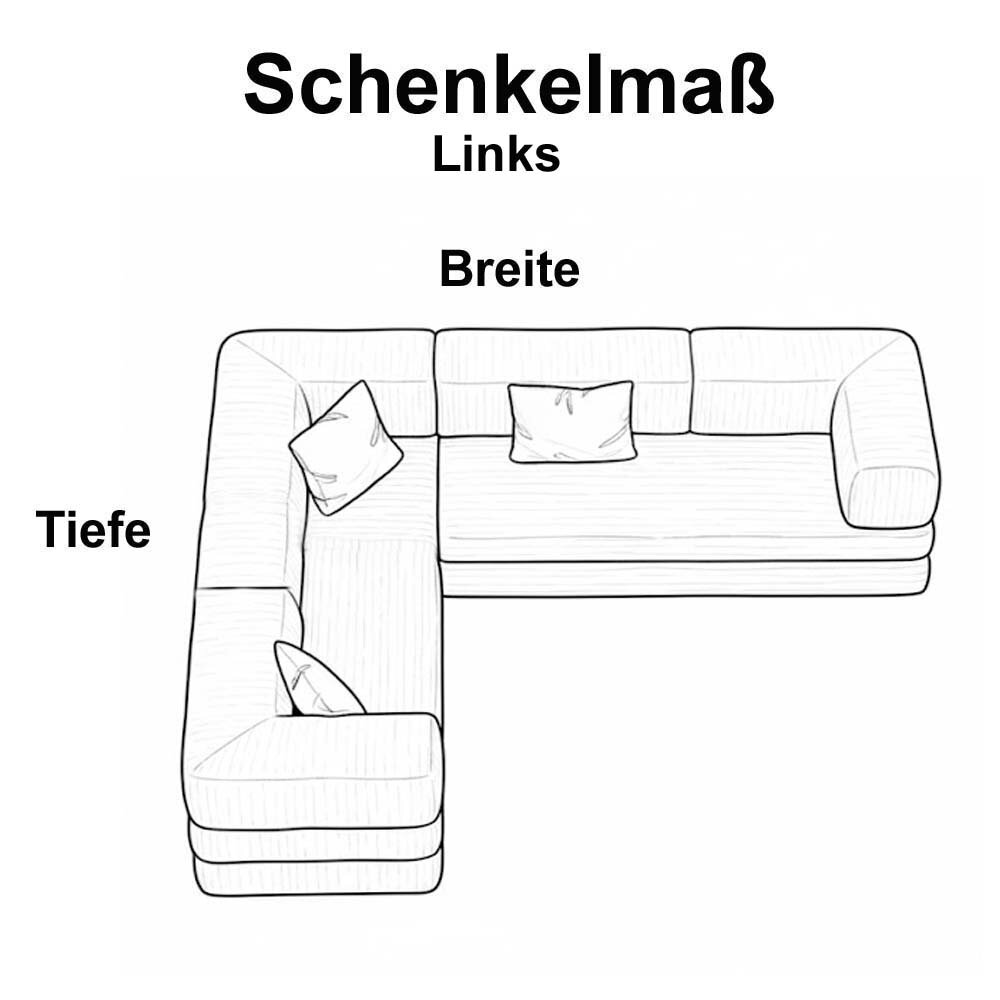 Multifunktionales Ecksofa, viele Größen, mit Kaltschaum-Gästebett, Cordstoff