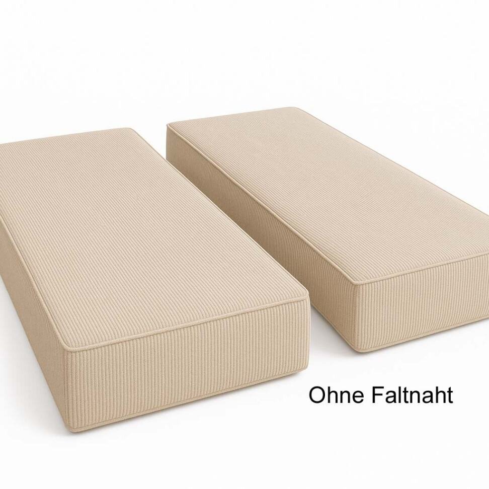 Sofa Alsterdüne CLASSIC mit Gästbettfunktion, viele Farben, Cord-Stoff