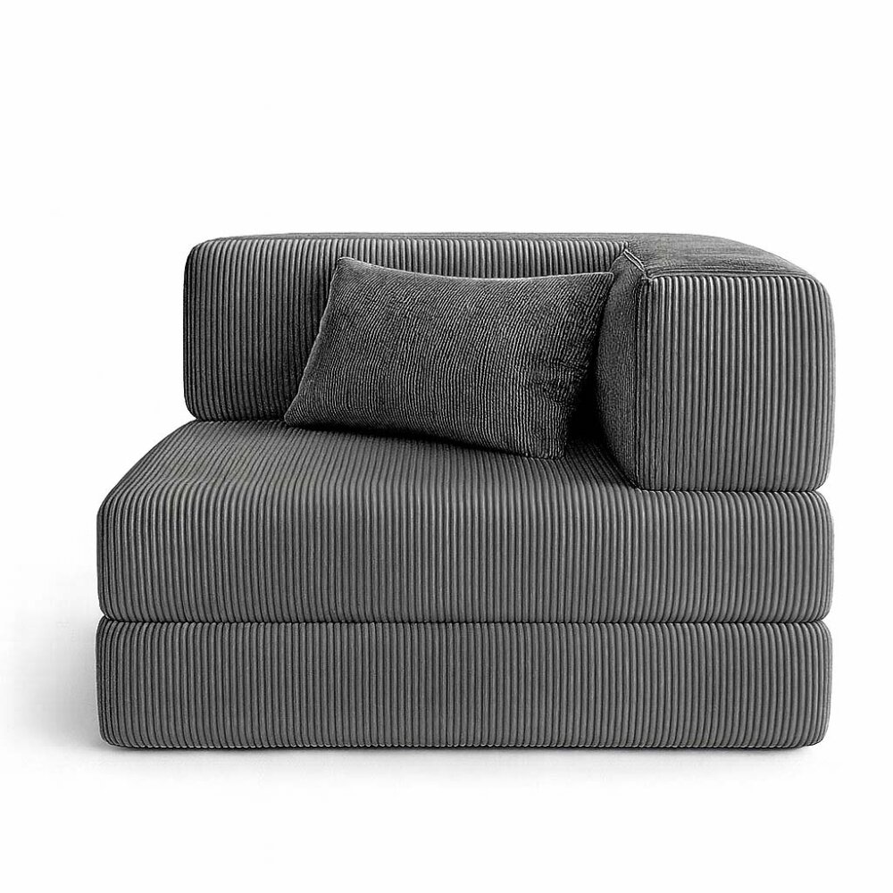 Ecksessel mit Schlaffunktion, 100x100cm, Cordstoff, alle...