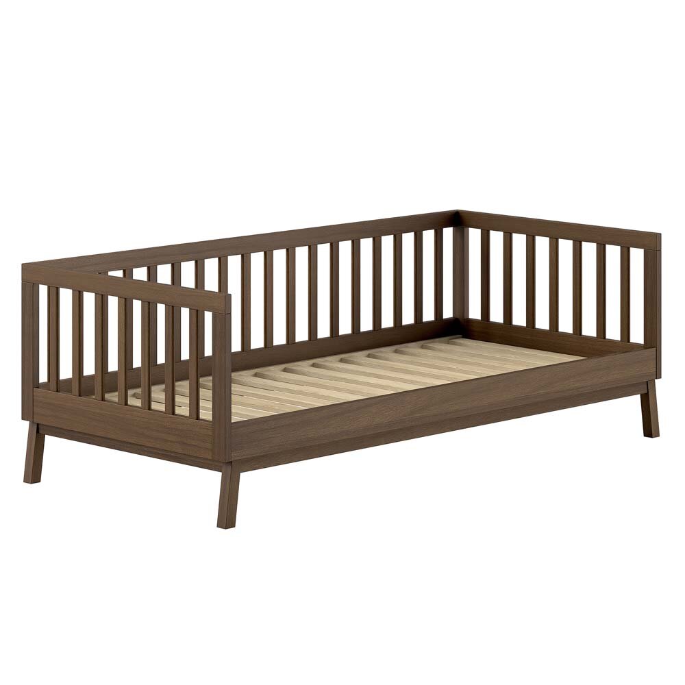 Sofabett Tagesbett 90x200cm, 100% Massivholz, Farbe Walnuß
